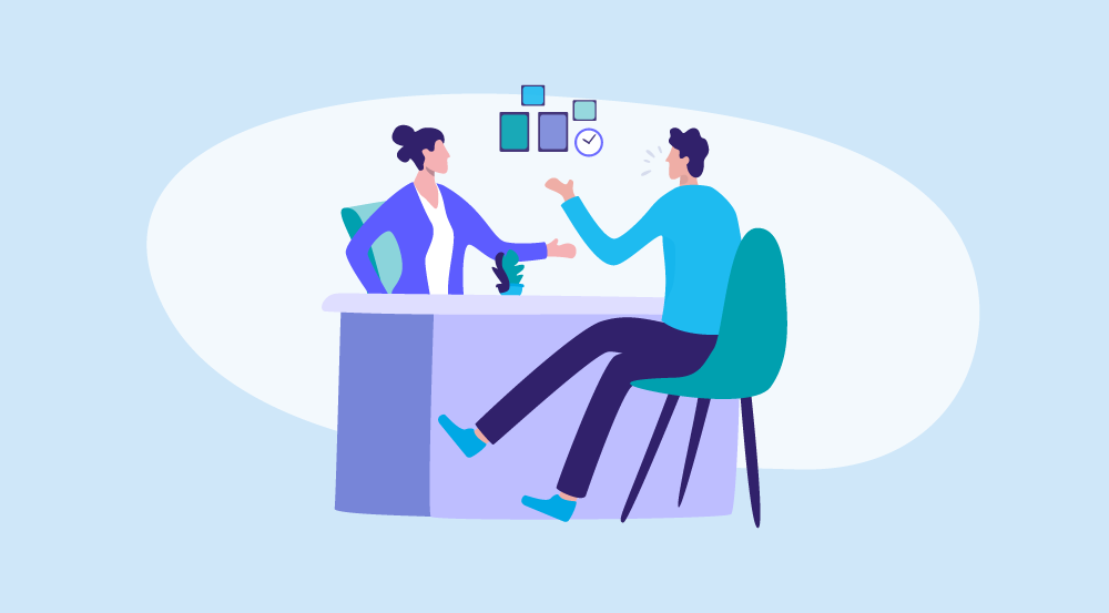 A conceptual idea of conflict interview questions.