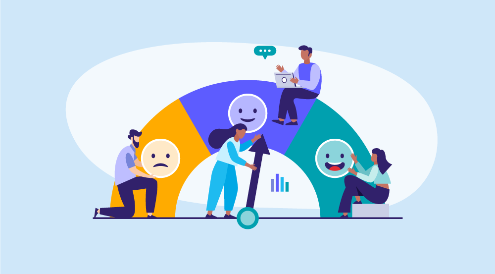 A conceptual representation of an employee feedback survey.