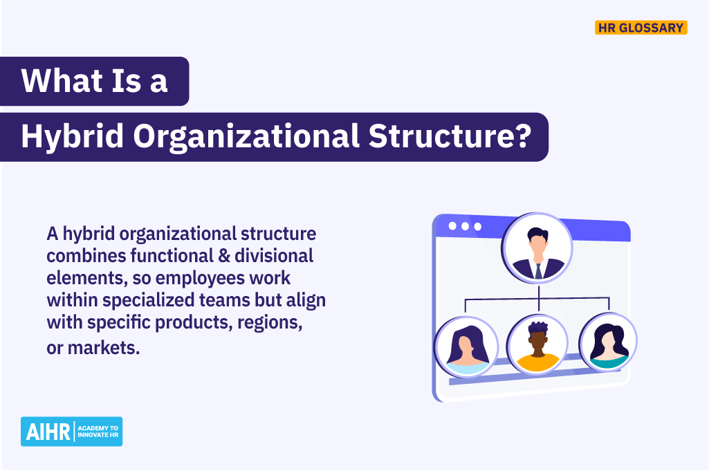 Definition of the term "hybrid organizational structure."