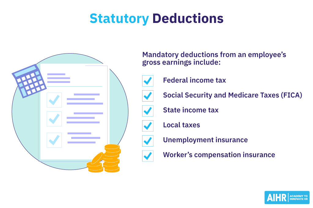 A list of the most common types of statutory deductions.