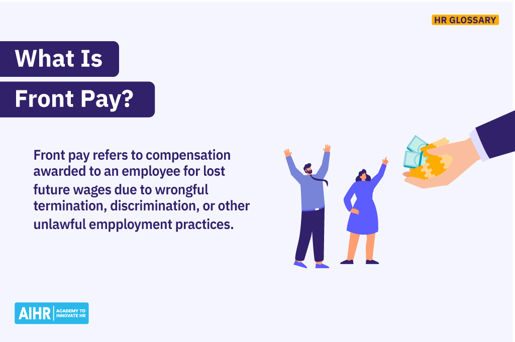 A definition of the term "front pay."